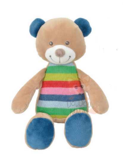 woodstock peluche ours beige bleu vert 